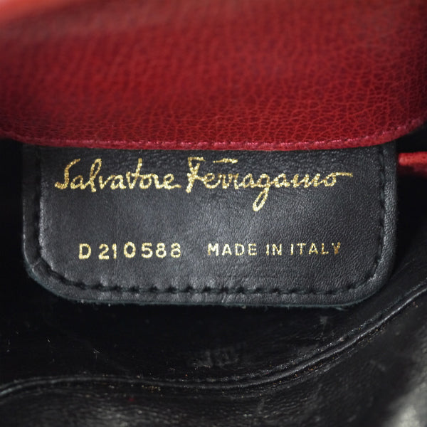 Salvatore Ferragamo Vara総革2WAYショルダー（赤）