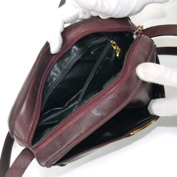 Salvatore Ferragamo  Varaリボン ポシェットバッグ（ボルドー）