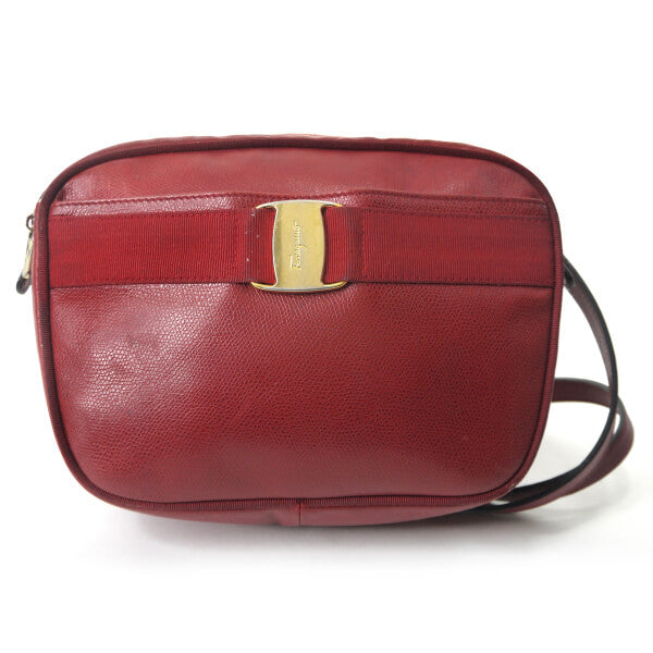 Salvatore Ferragamo   Varaリボン ポシェットバッグ（赤）