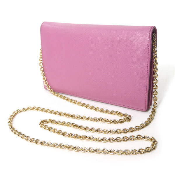 Salvatore Ferragamo  Varaリボンチェーンウォレット（ピンク）