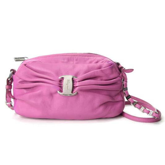 Salvatore Ferragamo  Varaリボン2WAYレザーバッグ（ピンク）