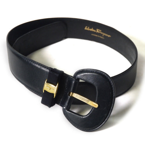 Ferragamo  Vara リボンベルト（紺）