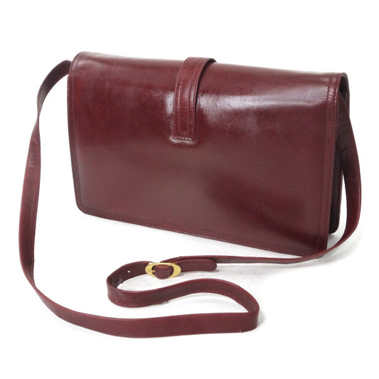 フェラガモ　80s総皮横長ショルダー（赤）