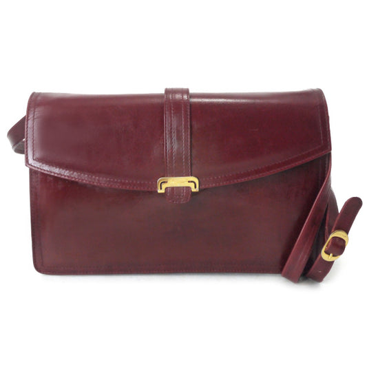 フェラガモ　80s総皮横長ショルダー（赤）