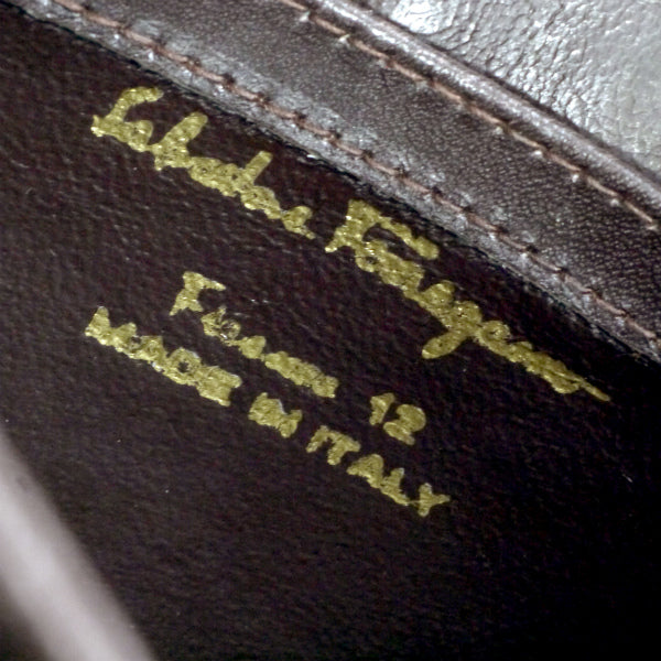 Salvatore Ferragamo  レア!!FF柄2WAYスエードショルダー（濃茶）