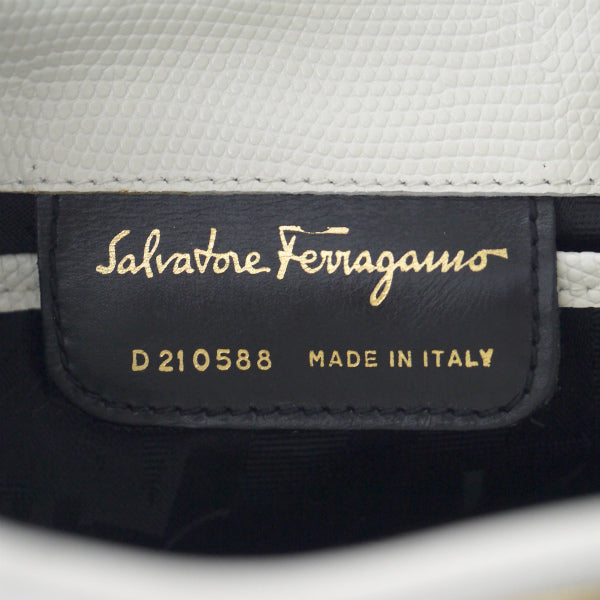 Salvatore Ferragamo Varaリザード2WAYショルダー（白）