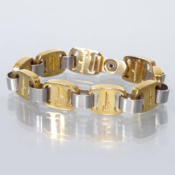 Salvatore Ferragamo Varaリボン チェーンブレスレット（ゴールド）