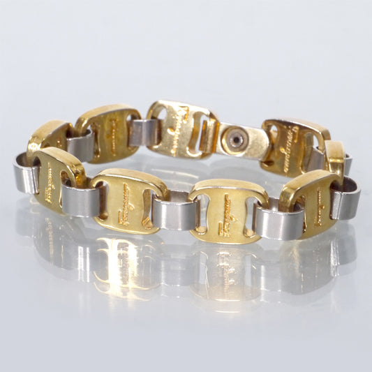 Salvatore Ferragamo Varaリボン チェーンブレスレット（ゴールド）