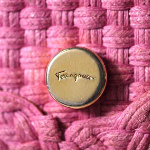 Salvatore Ferragamo　編み込みショルダー（ピンク）