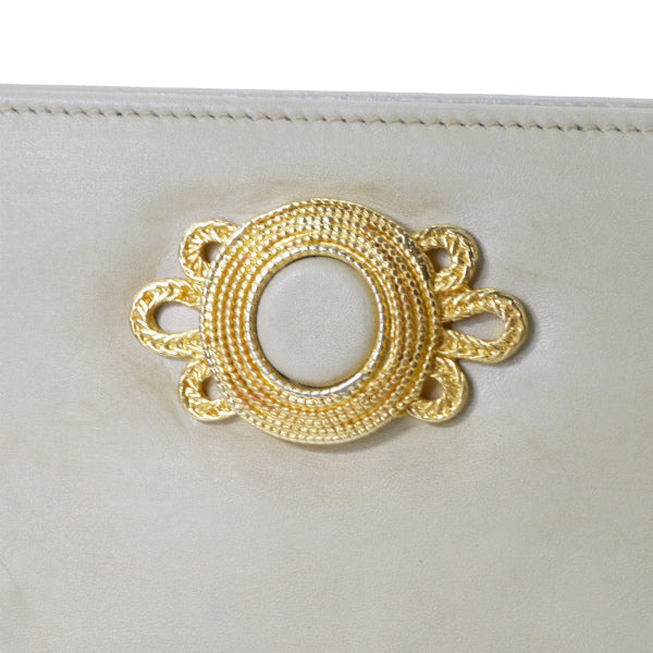 Salvatore Ferragamo  ゴールド金具2WAYレザーバッグ（ベージュ）