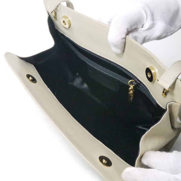 Salvatore Ferragamo  ゴールド金具2WAYレザーバッグ（ベージュ）