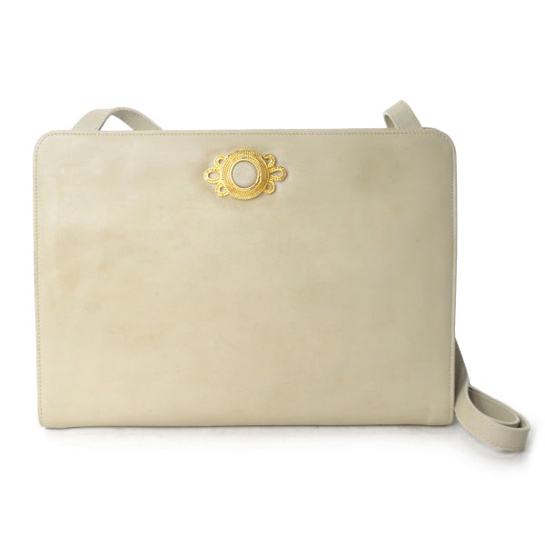 Salvatore Ferragamo  ゴールド金具2WAYレザーバッグ（ベージュ）