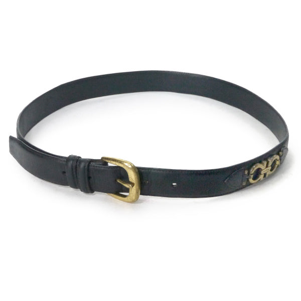 Ferragamo  ガンチーニ レザーベルト（黒）