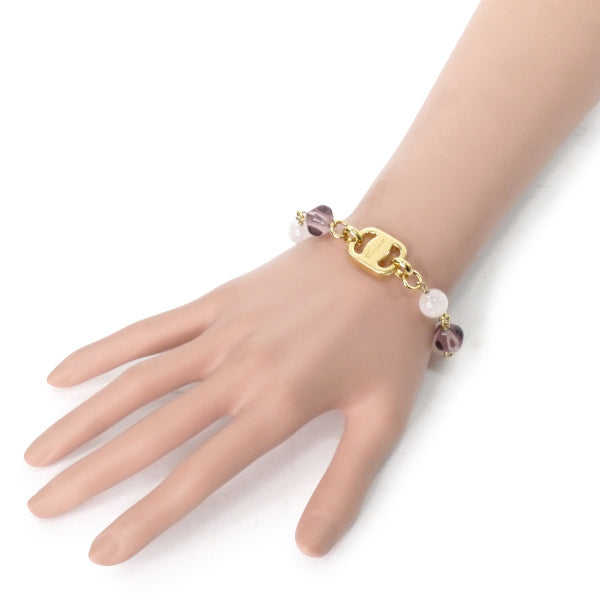 Salvatore Ferragamo Varaリボン×天然石ブレスレット（ゴールド）