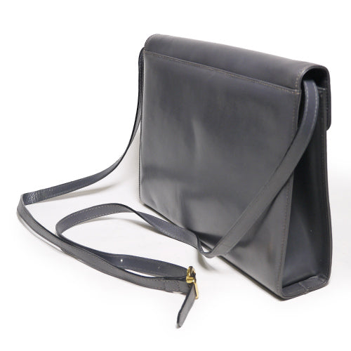 Salvatore Ferragamo　総革斜めがけショルダー（グレー）