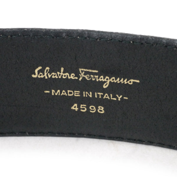 Ferragamo  Varaリボンリザードベルト（黒）