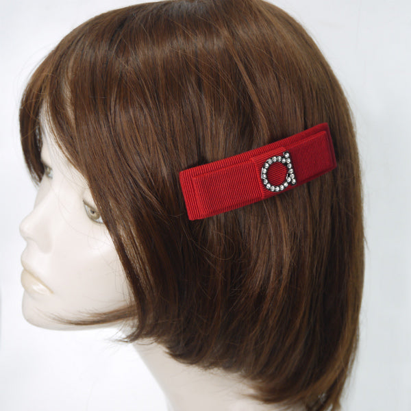 Salvatore Ferragamo　ガンチーニ金具ストーンバレッタ（赤/箱付き）