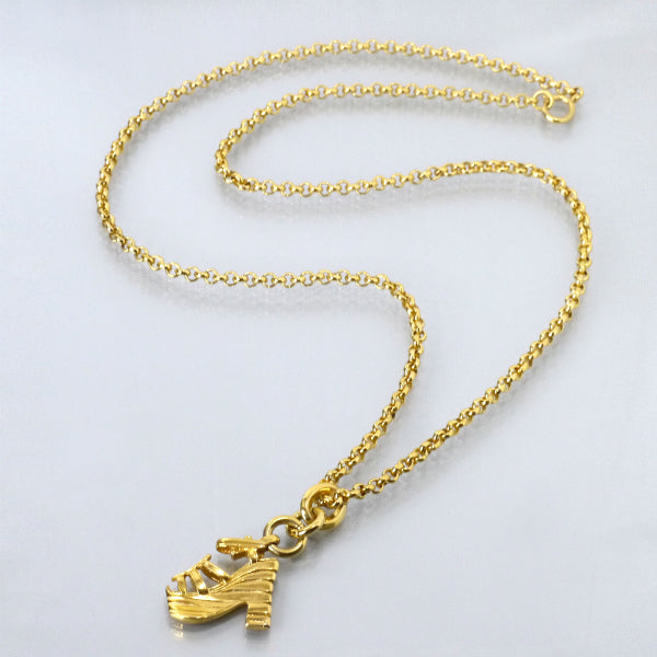 Salvatore Ferragamo　ハイヒールペンダント&ブローチSET（ゴールド）