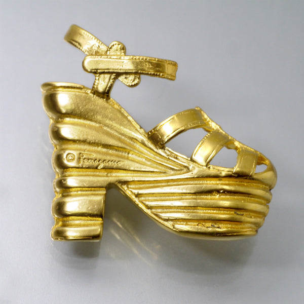 Salvatore Ferragamo　ハイヒールペンダント&ブローチSET（ゴールド）