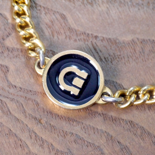 Salvatore Ferragamo　ガンチー二3連ブレスレット(紺)