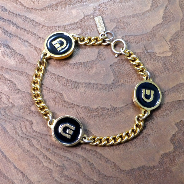 Salvatore Ferragamo　ガンチー二3連ブレスレット(紺)