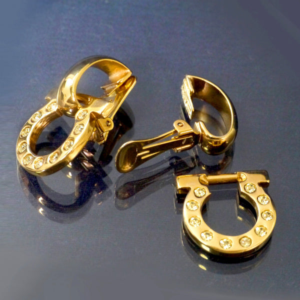 Ferragamo　ガンチーニ2WAYイヤリング(イエローストーン)