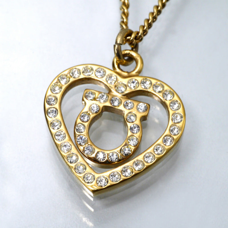 Salvatore Ferragamo　ハートガンチーニネックレス（ゴールド）