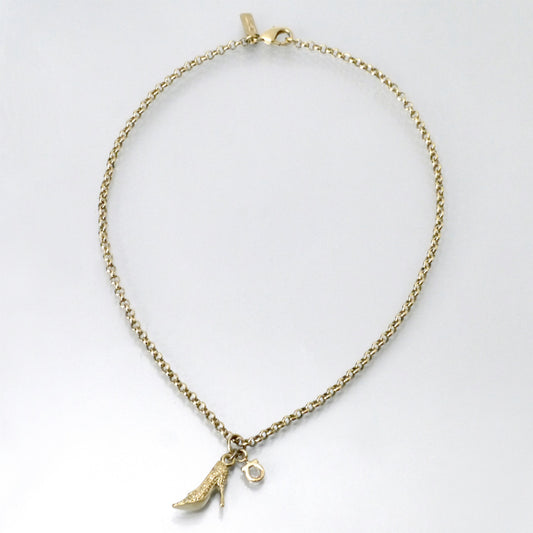 Salvatore Ferragamo　ハイヒール×ガンチーニネックレス（ゴールド）