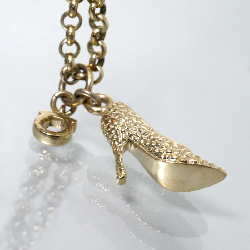 Salvatore Ferragamo　ハイヒール×ガンチーニネックレス（ゴールド）