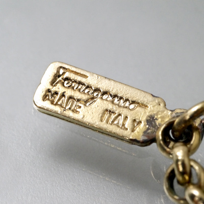 Salvatore Ferragamo　ハイヒール×ガンチーニネックレス（ゴールド）