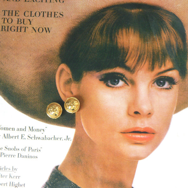 Salvatore Ferragamo　ラウンドパンプスモチーフ イヤリング（ゴールド）