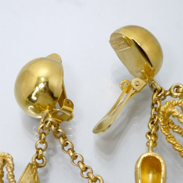 Salvatore Ferragamo　パンプスモチーフ スウィングイヤリング（ゴールド）