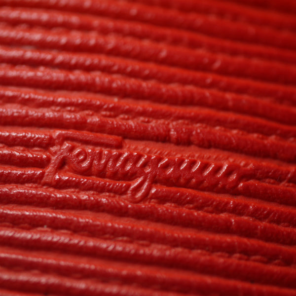 Salvatore Ferragamo  バイカラーロゴショルダー（赤/キャメル）