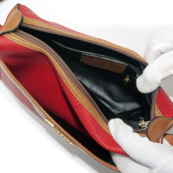 Salvatore Ferragamo  バイカラーロゴショルダー（赤/キャメル）