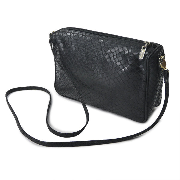 Salvatore Ferragamo フェイクスネーク2WAYバッグ（黒）