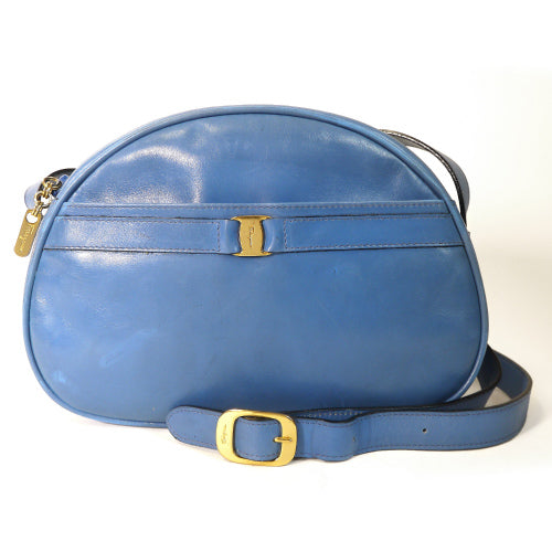 Salvatore Ferragamo ＜訳アリ＞リボン革ショルダー（水色）