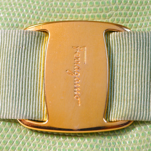 Salvatore Ferragamo リボンショルダー（黄緑）