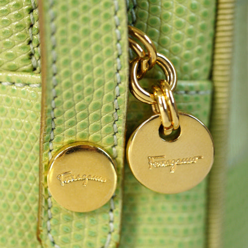 Salvatore Ferragamo リボンショルダー（黄緑）