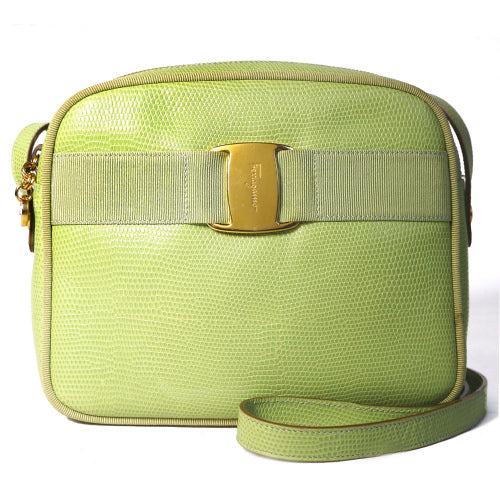 Salvatore Ferragamo リボンショルダー（黄緑）