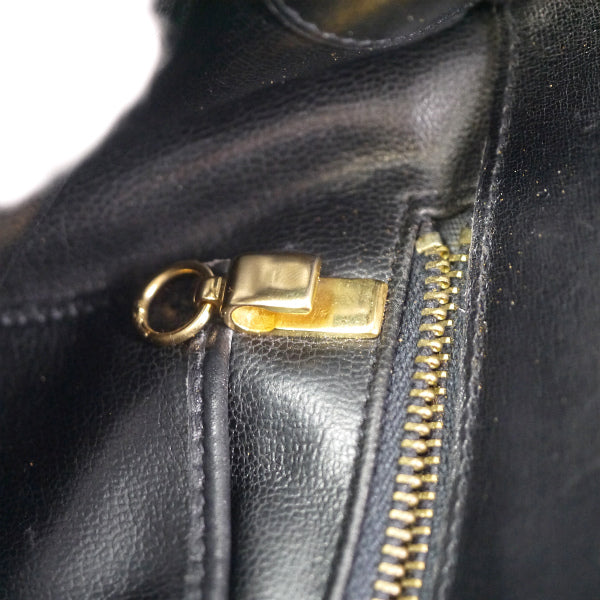 Salvatore Ferragamo 本革ショルダー付ブリーフケース(黒)