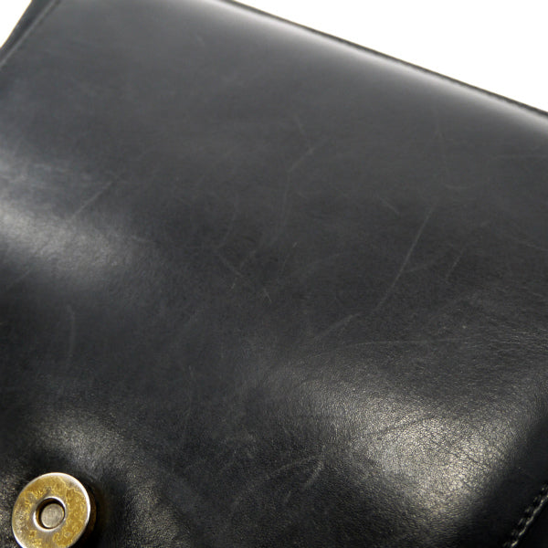 Salvatore Ferragamo 本革ショルダー付ハンドバッグ（黒）