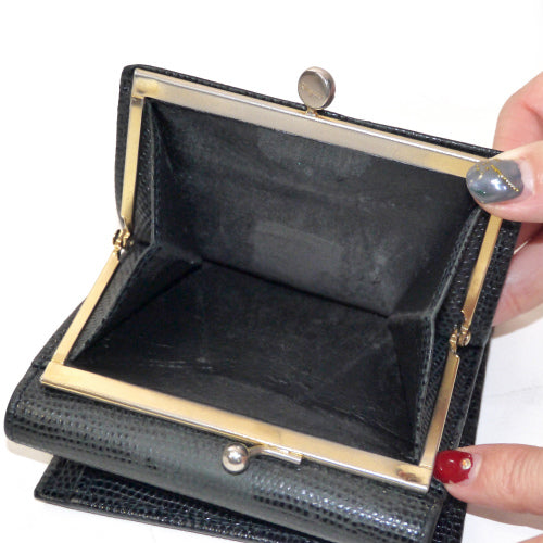 Ferragamo Vara リザード財布（黒）