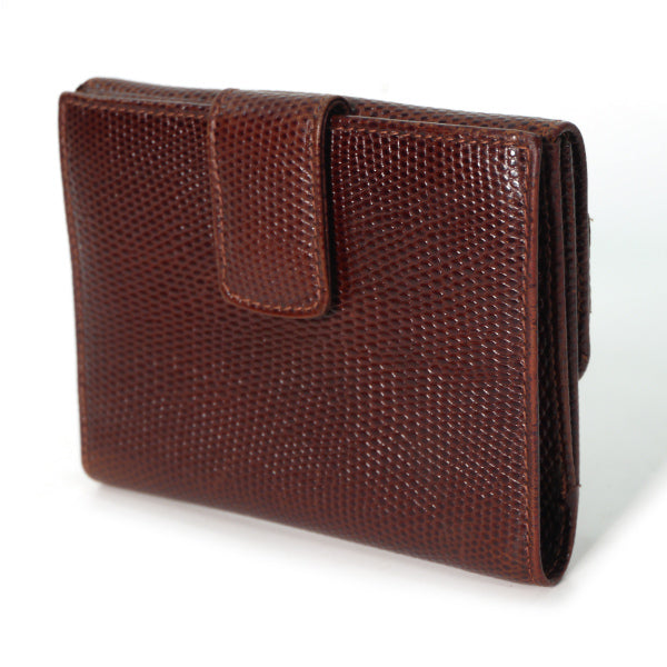 Ferragamo Varaリザード財布（茶/箱付き）