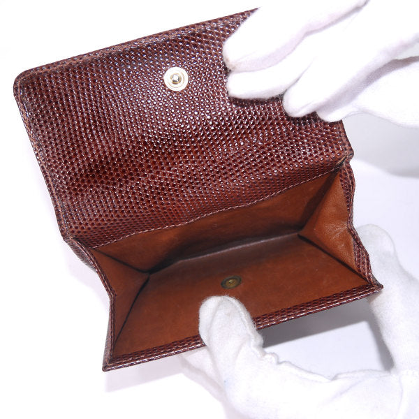 Ferragamo Varaリザード財布（茶/箱付き）