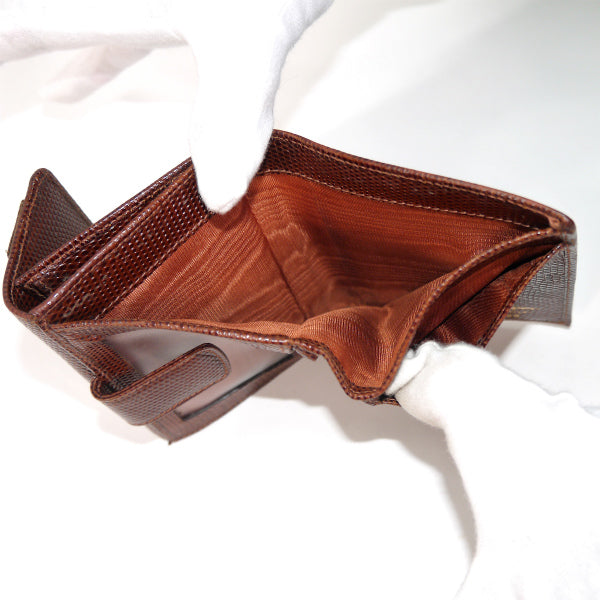 Ferragamo Varaリザード財布（茶/箱付き）