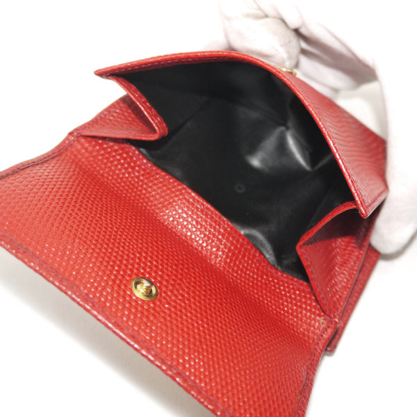 Ferragamo VaraリザードWホック折財布（赤） – Vintage Shop Rococo