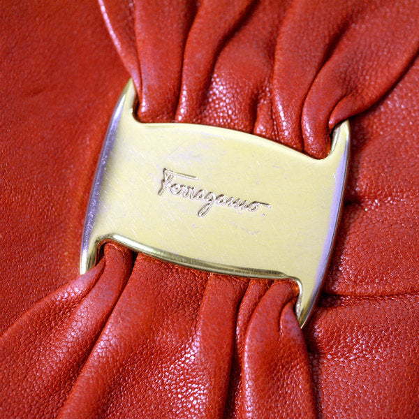 Ferragamo Vara ビッグリボン長財布（赤）