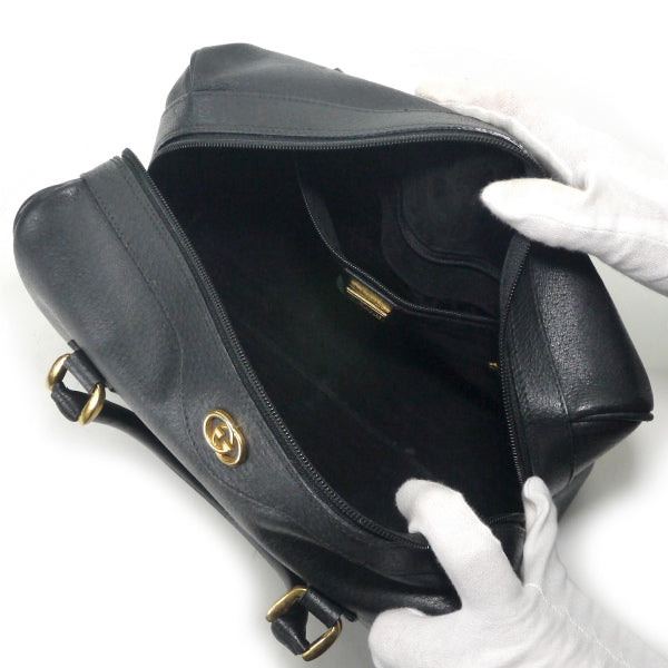 OLD Gucci　角ミニボストン（黒）