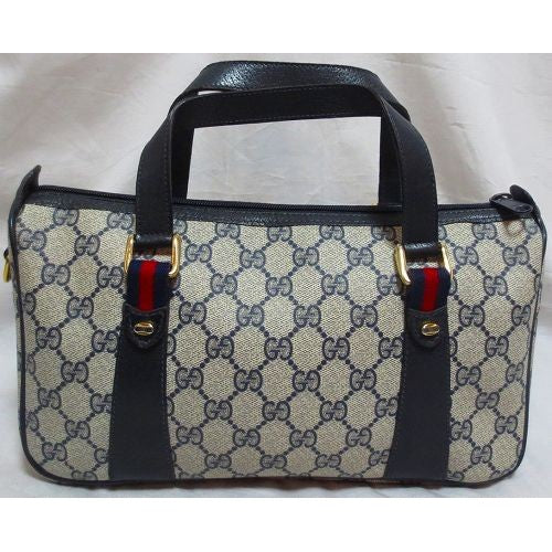 OLD Gucci 船型ミニボストン（青）