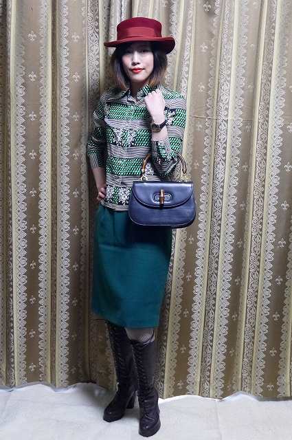 OLD Gucci 訳あり！バンブーハンドバッグ(黒）